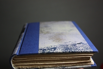 livre tissu bleu