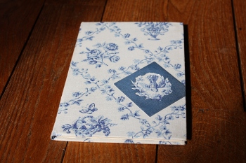 livre tissu bleu